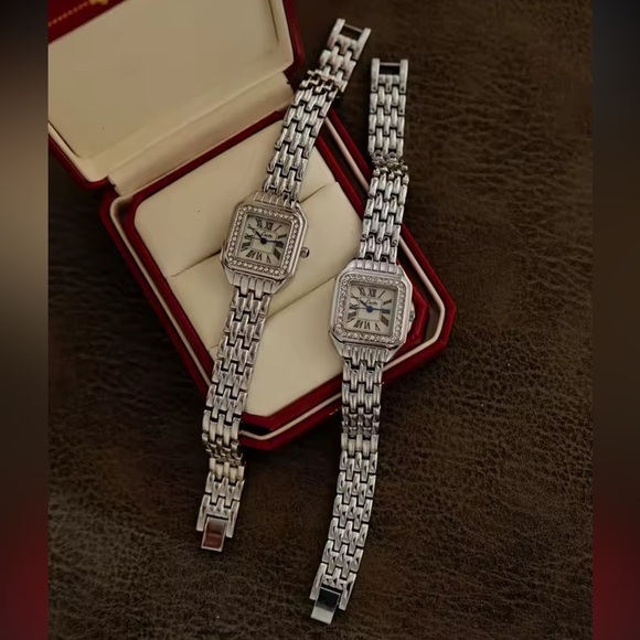 Panthere Classic Crystal Stainless Steel Watch with Diamond Accents - Picture 8 of 9